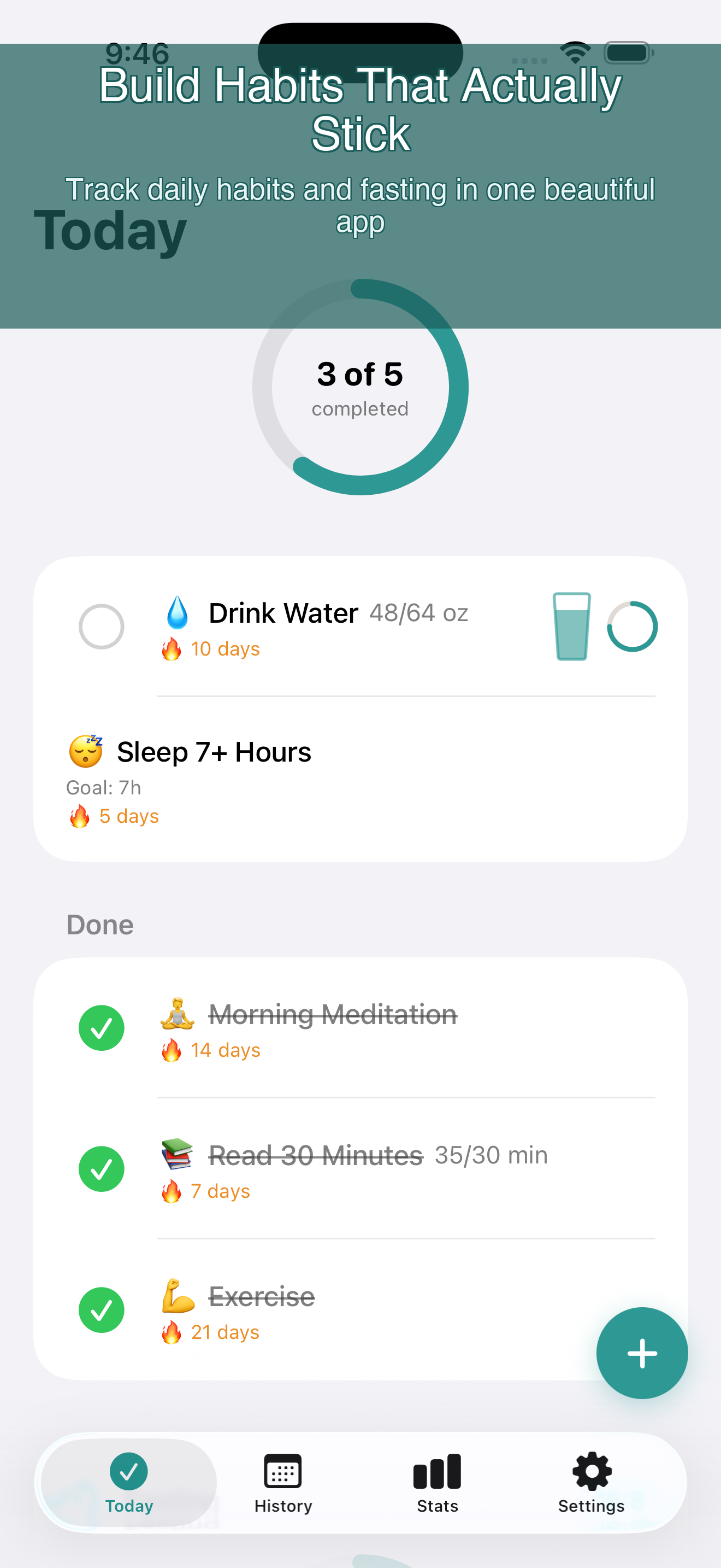 MyDailyTally app screenshot